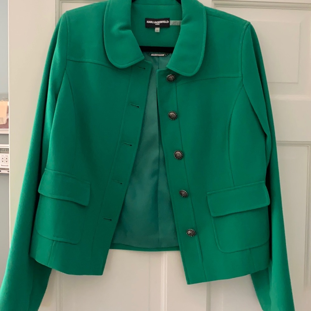 Karl Lagerfeld Paris green blazer